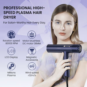 プロの高速ヘアドライヤー磁気アクセサリーとLCDプラズマヘアブロードライヤーサロンと旅行用ポータブル - Product Image 2