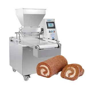 Bäckerei Ausrüstung voll automatische Schweizer Roll kuchen Produktions linie Kuchen herstellungs maschine