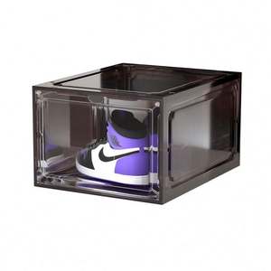 <b>Acrylic</b> Transparent PP Plastic Shoe <b>Storage</b> Box Basketball Sneakers Display 100% New Material Positive 34x27x19 Dimensions - Product Image 6
