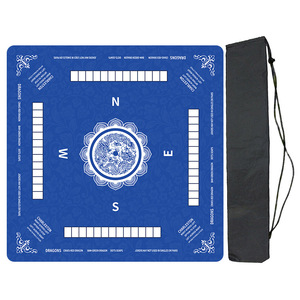 Alfombrilla para mesa de Mahjong, bolsa de transporte portátil, reducción de ruido, 2 dados antideslizantes para juegos de cartas de póquer - Product Image 1