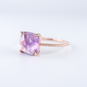 Bagues de fiançailles personnalisées en émeraude, plaquées or 14K 18K, argent sterling 925, diamant, pierres précieuses naturelles pour femmes - Product Image 4