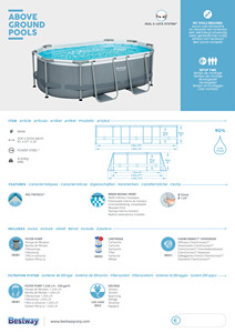 <span class=keywords><strong>Bestway</strong></span> 5614A Durable 3,05 m x 2,00 m x 84cm PVC sobre el suelo Oval Piscina para uso familiar para adultos y niños - Product Image 3