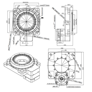 Actuador Rotatorio Hueco Samsr de 280 mm, Actuador de Mesa con Rodamientos de Rodillos Cruzados, Relación 10:1 para Motor de 1 kW/1.5 kW - Product Image 2