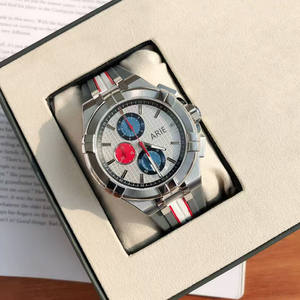 Reloj Cronógrafo de Fábrica Directo para Hombre, Relojes de Cuarzo, Diseño Único, Resistente al Agua, Esfera Blanca, Azul y Negra de 43 mm - Product Image 6