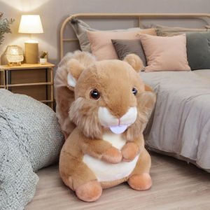 Greenmart 20cm largo felpa simulación ardilla nuevo juguete realista caliente para niños cumpleaños regalo de boda relleno de algodón PP - Product Image 3