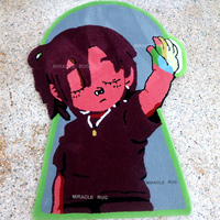 Tapis de porte personnalisé avec motif de dessin animé, tapis 3D en acrylique fait à la main, tapis d'accueil anime