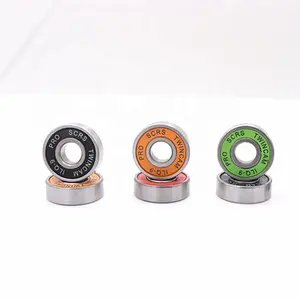 Colorful Rubber Shield Skateboard Bearing 608rs 608zz Rainbow Deep Groove Ball Bearing 608 2RS For Skates Rodamientos 8*22*7mm