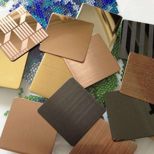 Tấm gỉ miễn phí Hội Đồng Quản trị tùy chỉnh thiết kế OEM & ODM lembaran Baja tahan karatgold titan tráng 304 tấm thép không gỉ ASTM 2B - Product Image 1