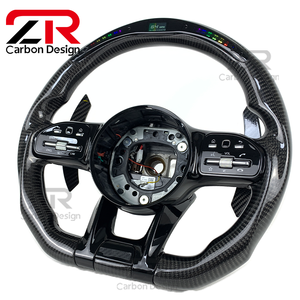 Volante in Fibra di Carbonio LED RPM con Palette del Cambio per <span class=keywords><strong>Mercedes</strong></span>-Benz AMG W204 W205 <span class=keywords><strong>C180</strong></span> W221 C43 C63 W117 W166 W222 C43 C63 - Product Image 5