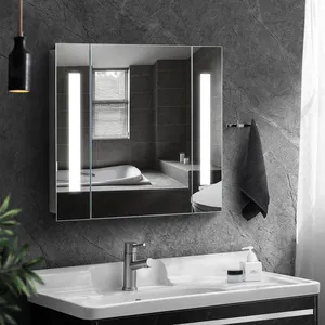 Double Light Mirror Cabinet With LED
