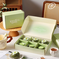 Nouvelle boîte à tarte aux œufs portugaise à dessert pliable Macaron Tart avec couvercle transparent
