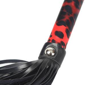 La sculacciata ha insegnato la piccola frusta in pelle per adulti da donna con Design leopardato Sexy per donne - Product Image 5