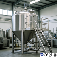Cuve de mélange cosmétique 100L 200L 500L en acier inoxydable SS304 316L, émulsifiant sous vide, homogénéisateur, machine de fabrication de crèmes et lotions, certifiée ASME CE