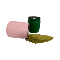 Vente en gros 30g facile à ouvrir anneau tirer métal peut noir rond soudure Matcha boîte 50g pot de thé en blanc argent noir pour le stockage
