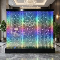 Pared de Agua Burbujeante Independiente Personalizada con Control Remoto y Cambio de Color, Decoración Interior Comercial y para el Hogar