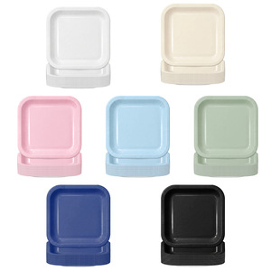 Assiettes en <span class=keywords><strong>papier</strong></span> <span class=keywords><strong>de</strong></span> couleur unie, 24 pièces, petites assiettes rondes et carrées en <span class=keywords><strong>papier</strong></span> <span class=keywords><strong>dentelle</strong></span>, 9 pouces, ensemble <span class=keywords><strong>de</strong></span> vaisselle <span class=keywords><strong>de</strong></span> fête, anniversaire - Product Image 3