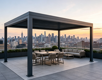 Pergola extérieure de luxe en aluminium Sweet Home, design personnalisé, imperméable, résistante au vent, éco-responsable, décorations de jardin, finition poudrée