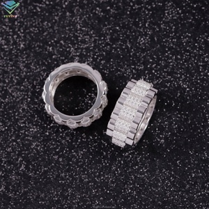 Anillo de Compromiso de Oro Blanco Chapado en Diamante Moissanite D/VVS para Hombre, Listo para Enviar, Anillo de Alta Gama Hecho a Mano - Product Image 2