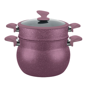 <span class=keywords><strong>Couscoussier</strong></span> <span class=keywords><strong>marocain</strong></span> en aluminium à 2 niveaux, forme perle, compatible induction - Product Image 3