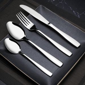 Ensemble de couverts de mariage écologiques de haute qualité en acier inoxydable 430, fourchette, couteau, cuillère, finition moderne polie miroir au laser, vente en gros - Product Image 3