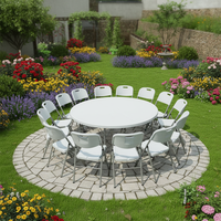 Table de banquet pliable moderne en plastique HDPE portable de 72 pouces (180 cm) pour hôtel, mariage, fête, événement, repas en plein air