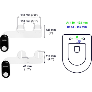 Bidet WC, jet pour WC eau froide noir (non électrique) KMINA K30008 - Product Image 6