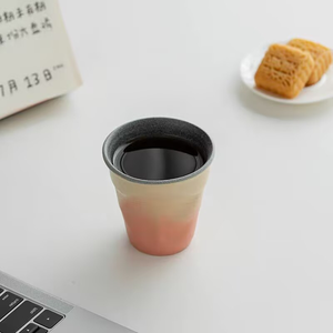 Tasse à café en céramique plissée faite à la main, structure modelée à la main, logo personnalisé créatif transfrontalier pour usage quotidien à la maison ou au bureau - Product Image 6
