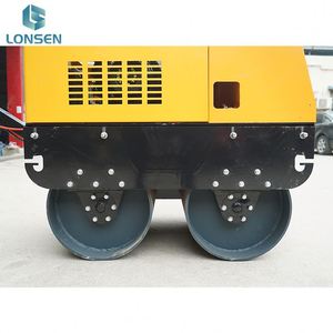 Handheld <b>Small</b> Double Drum Vibratory Hydraulic Drive Diesel Earth Road Roller with Changfa Engine and High Efficiency - Product Image 3