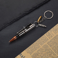 Nouveauté 2025 – Stylo bille mini pistolet à action à inertie avec porte-clés fantaisie en métal, style fusil de précision ou revolver