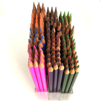 Crayon à croquis Macaron HB en bois de cèdre écologique, logo personnalisé, pointe affûtée, mine colorée, fournitures scolaires pour