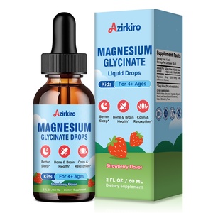 Azirkiro Glicinato di Magnesio in Gocce Liquide per Bambini e Adulti - Favorisce Calma, Sonno e Benessere Quotidiano - Gusto Fragola - Product Image 1
