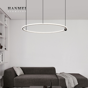 Soggiorno sala da pranzo decorazione anelli lampadario moderno cerchio lampadari luce pendente - Product Image 5