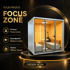 <span class=keywords><strong>Cabinas</strong></span> <span class=keywords><strong>de</strong></span> Oficina Privadas Modernas <span class=keywords><strong>de</strong></span> Aluminio, <span class=keywords><strong>Cabinas</strong></span> Telefónicas Silenciosas, Cabina Acústica Portátil para Oficina, Cabina <span class=keywords><strong>de</strong></span> Grabación para Sala <span class=keywords><strong>de</strong></span> Estar - Product Image 1