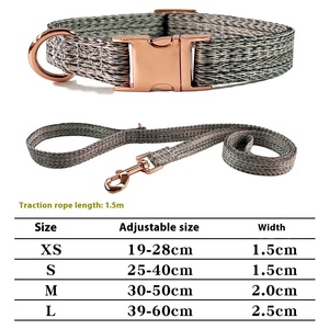 Guinzaglio in nylon imbottito per cani, con collare anti-smarrimento e decorazioni a nastro, personalizzabile, a sgancio rapido, per tutte le stagioni - Product Image 2