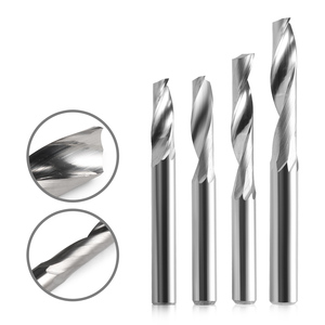 Fresa de flauta única HOZLY, fresas de extremo de carburo, herramienta de corte, brocas de enrutador en espiral, herramientas CNC para aluminio - Product Image 6