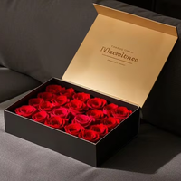 Vente en gros d'emballages cadeaux de luxe personnalisés boîtes à fermeture magnétique pour maman boîte à fleurs pour fête des mères paquet de bouquets de roses