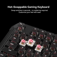 Teclado Mecánico Inteligente Blade 87 con Control por Voz AI, TKL 87 Teclas, Silencioso, Gasket, Hot Swappable, RGB, Keycaps Translúcidos, Conexión USB-C