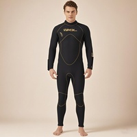 Combinaison de plongée intégrale noire en caoutchouc 5 mm pour homme, professionnelle, pour la pêche sous-marine, maillot de bain intégral, col rond, plongée, kite surf