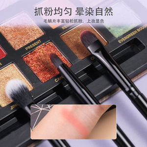 2025 superventas de alta calidad, <span class=keywords><strong>pelo</strong></span> sintético negro, sombra de ojos, juego de brochas de maquillaje, brochas de maquillaje de etiqueta privada personalizadas - Product Image 5