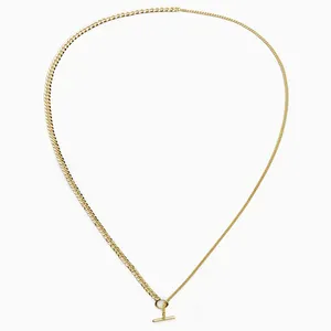 Hoge Kwaliteit Messing Materiaal 18K Vergulde Mooie Chokers Kettingen Eenvoudige Gouden Ketting Voor Meisjes