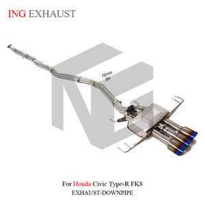 Ing สำหรับ <span class=keywords><strong>Honda</strong></span> <span class=keywords><strong>Civic</strong></span> Type-R <span class=keywords><strong>FK8</strong></span> 2.0T ท่อไอเสียสแตนเลสพร้อมวาล์วท่อไอเสียชิ้นส่วนประสิทธิภาพอัตโนมัติ - Product Image 3