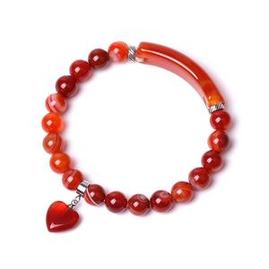 Acier inoxydable Cristal Pont Charme Pierre Perlé Bracelets Stretch Coeur Charme À La Main Pierre Bijoux Élastique Yoga Bracelet - Product Image 6