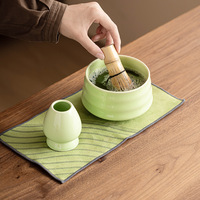 Ensemble de thé matcha en céramique écologique de qualité alimentaire, style minimaliste moderne, avec boîte cadeau et outil simple pour le thé matcha