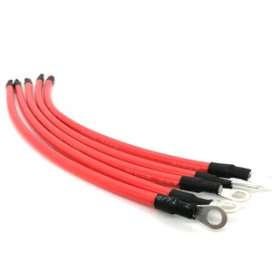 Câble de batterie en silicone 10 12 AWG haute température 200 ° Terminaux en forme de C en cuivre rouge pour faisceaux de câbles automobiles, solaires, marins et véhicules électriques - Product Image 4