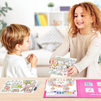 Ensemble de peinture à l'aquarelle magique en plastique Joycat pour enfants, 2 pinceaux, jouets éducatifs de dessin