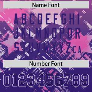 Maillot de football américain personnalisé rose et violet avec dégradé d'étoiles - Product Image 4