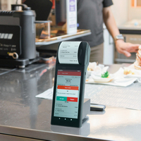 Terminal POS Android Todo en Uno para Restaurantes, Sistema de Pedidos con Pantalla Táctil, Software POS e Impresora de Recibos