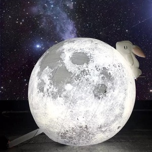 Inflatable Moon Model 400Cm PVC Outdoor Decoration With Light For Yard Party Decor - Product Image 1