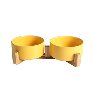 Kedi seramik hiçbir dökülme köpek maması kaseleri yiyecek kasesi evcil hayvan su için yiyecek kasesi seramik çift tutucu - Product Image 1