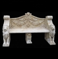 Banc personnalisé en marbre blanc Banc de jardin et de villa en granit